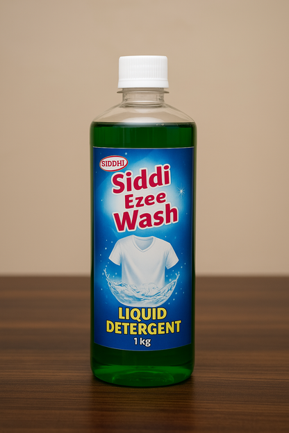 Siddhi Ezee Wash Liquid Detergent – 1kg | Powerful Stain Removal, Gentle on Fabrics