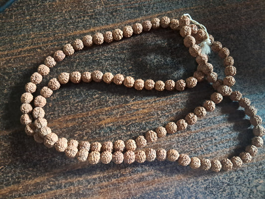 Small 5 Mukhi Rudraksha Mala – Energized | 108+1 Beads